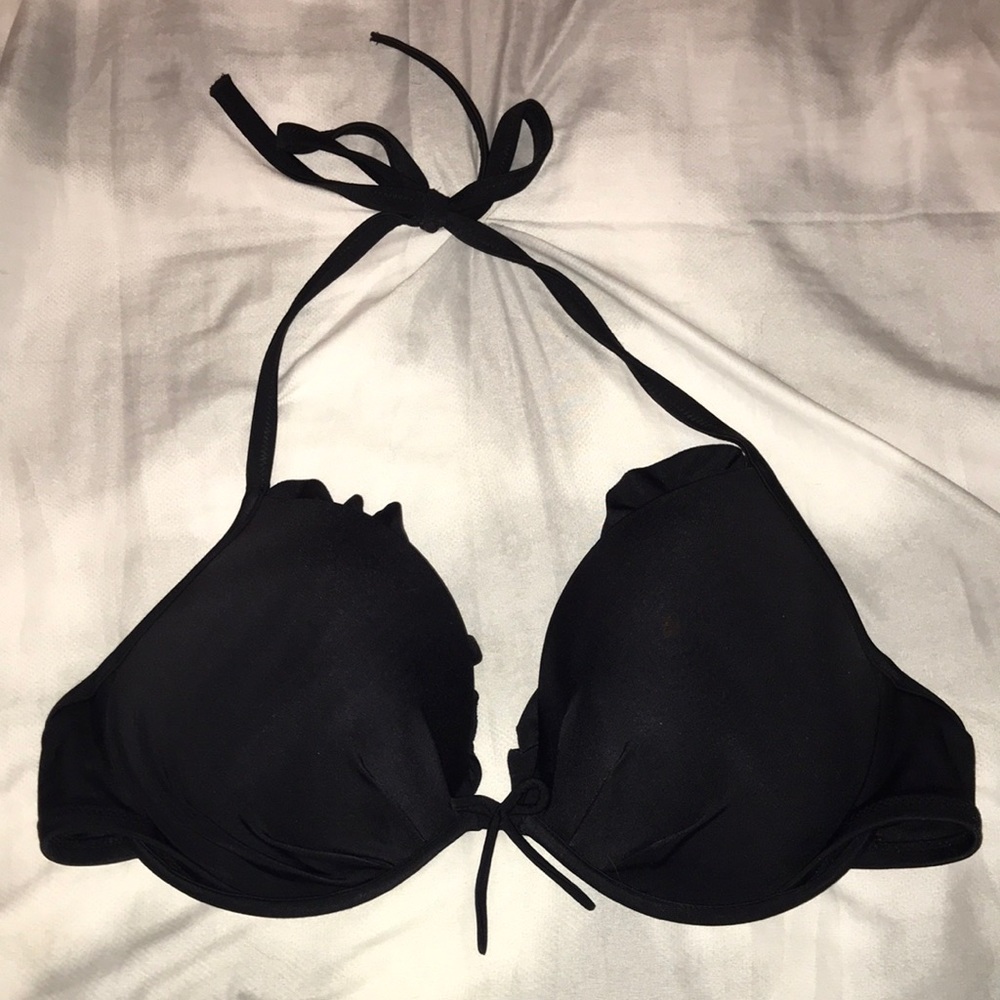 Victoria’s Secret black ruffle bikini top